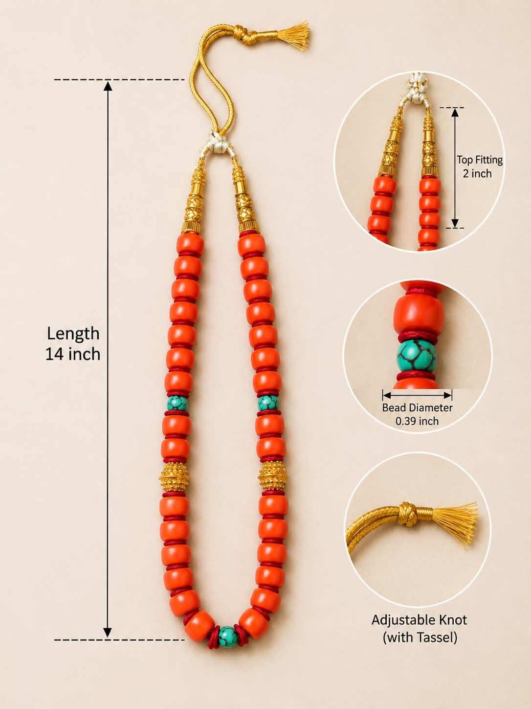 Muga Mala (Muga Beads Necklace)