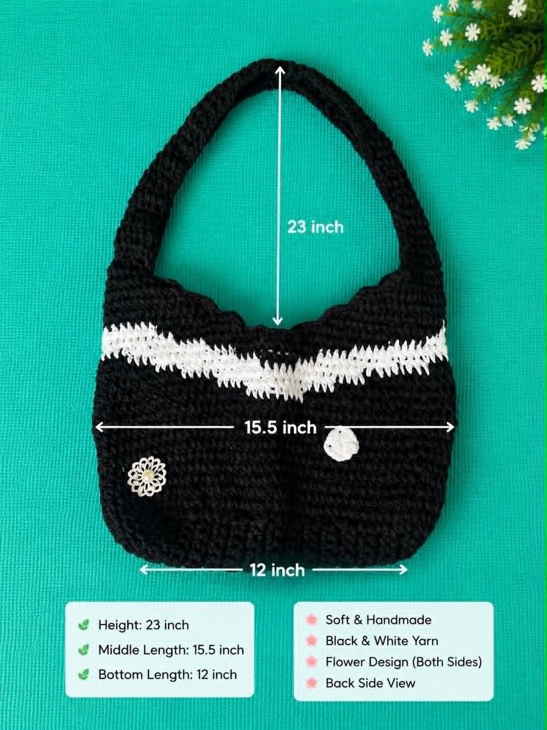 Handmade Crochet Shoulder Tote Bag